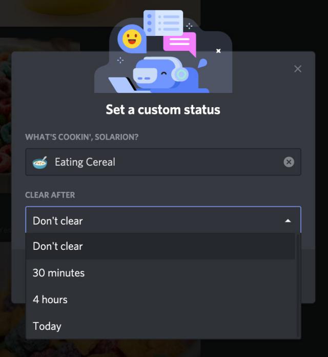 Tùy chỉnh trạng thái trên Discord