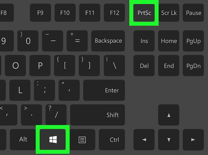Chụp ảnh màn hình với phím Windows + PrtSc