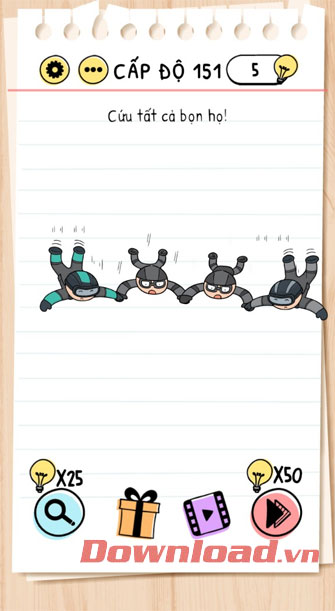 Đáp án game Brain Test câu 151