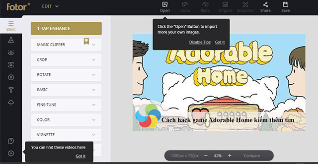 Công cụ chỉnh sửa ảnh Fotor Online