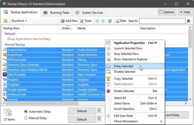 Khởi động Windows “nhanh như gió” với Startup Delayer