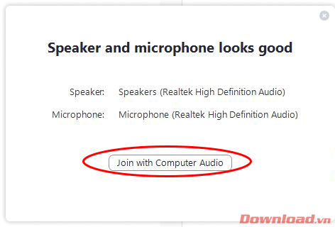 Join with Computer Audio