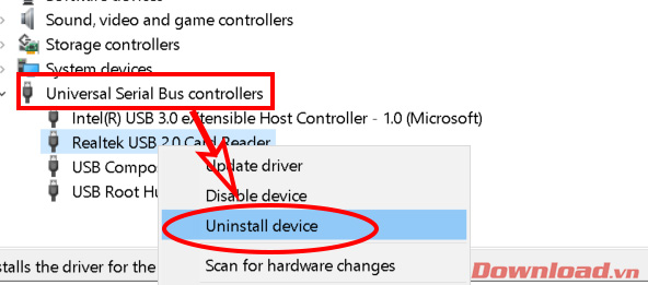 Uninstall Device