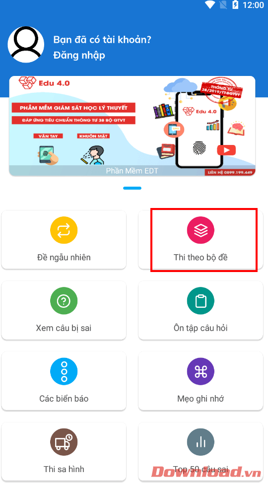 Thi theo bộ đề