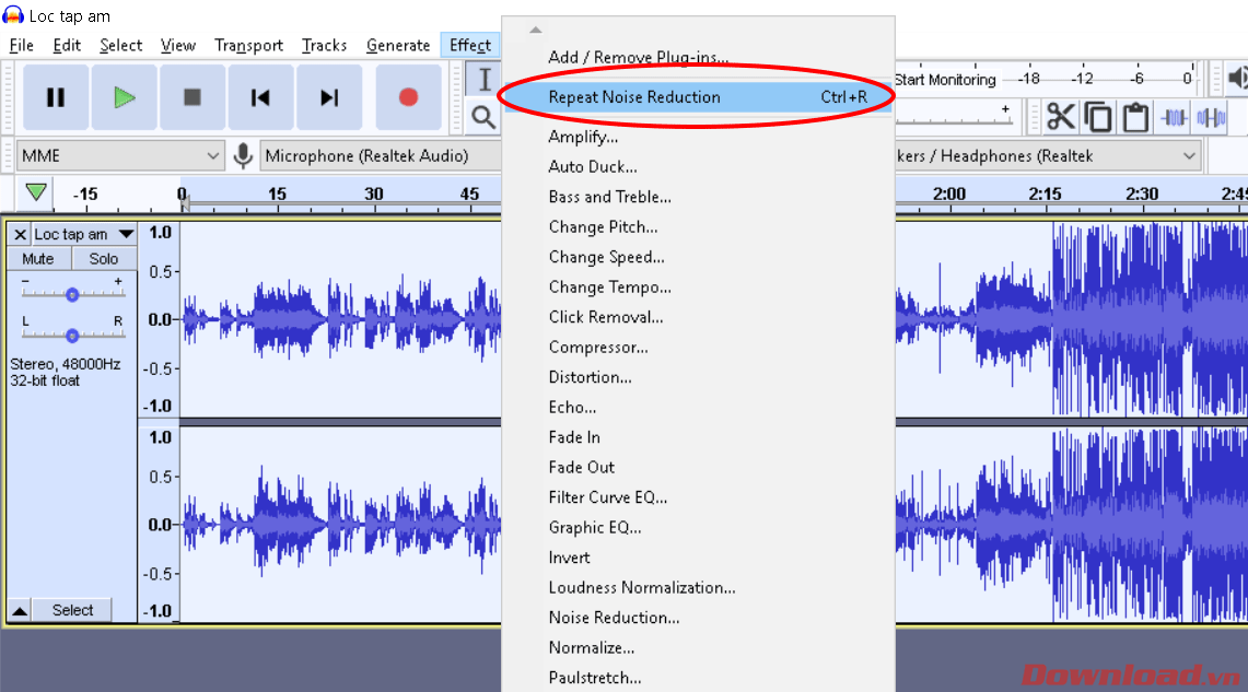 Repeat Noise Reduction
