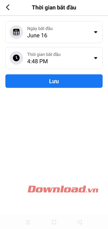 Thiết lập thời gian