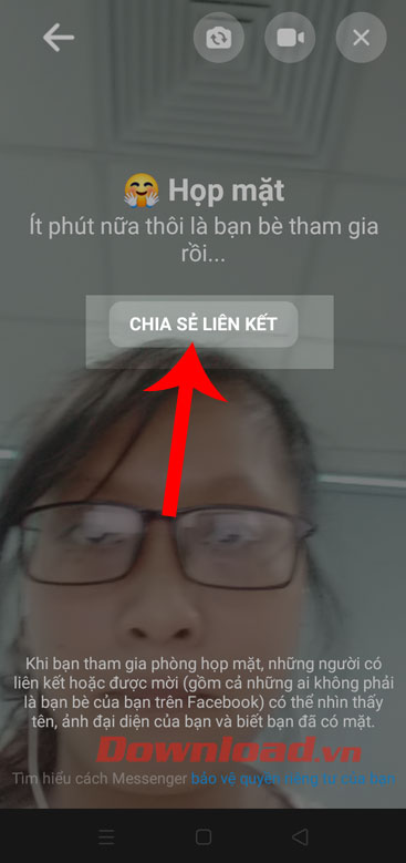 Ấn nút Chia sẻ liên kết