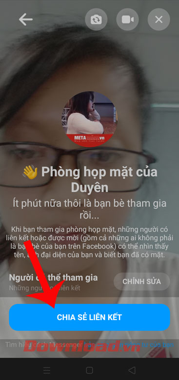 Ấn nút Chia sẻ liên kết