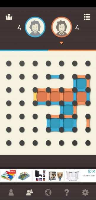 Lối chơi game Dots and Boxes