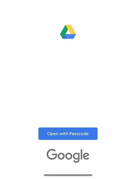 Đăng nhập Google Drive cho iOS bằng mật khẩu