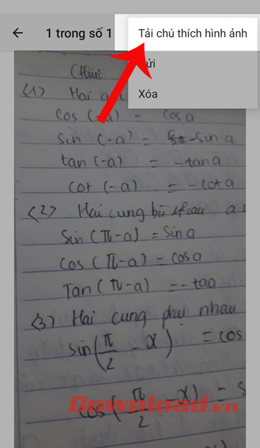 <p><strong>Bước 9:</strong> Chọn mục Tải chú thích hình ảnh.</p>