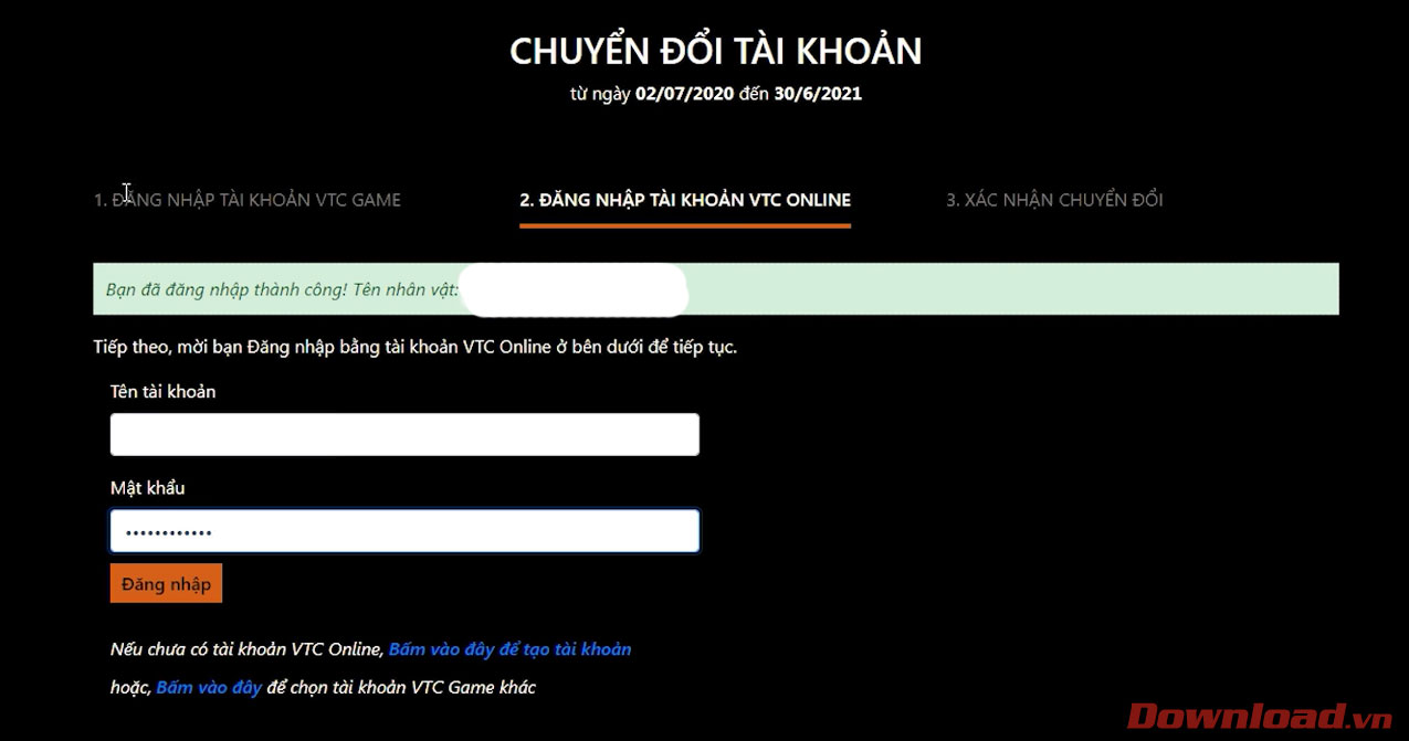 tài khoản VTC Online