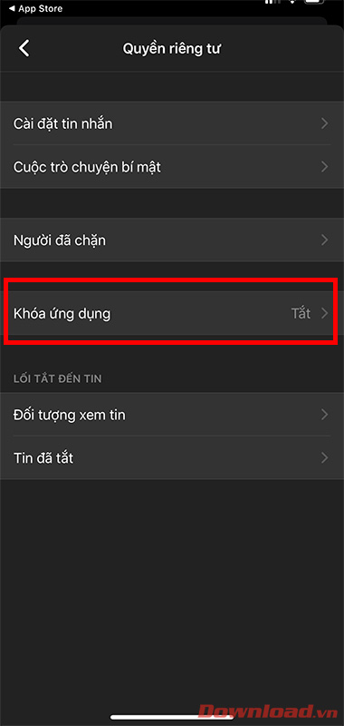 Khóa ứng dụng