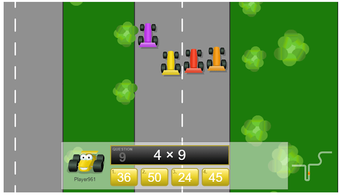 Game học toán Grand Prix Multiplication