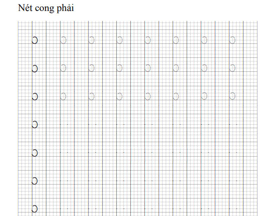 Nét cong phải