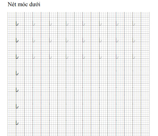 Nét móc dưới