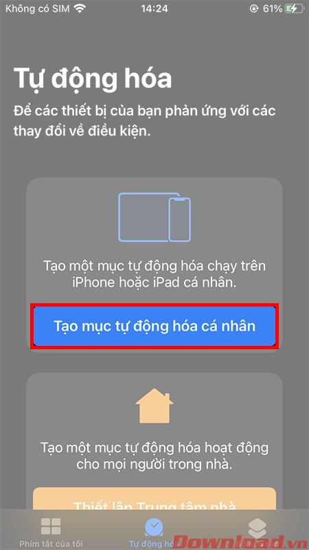 Tạo mục tự động hóa cá nhân