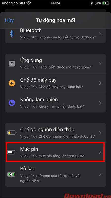 Mức pin