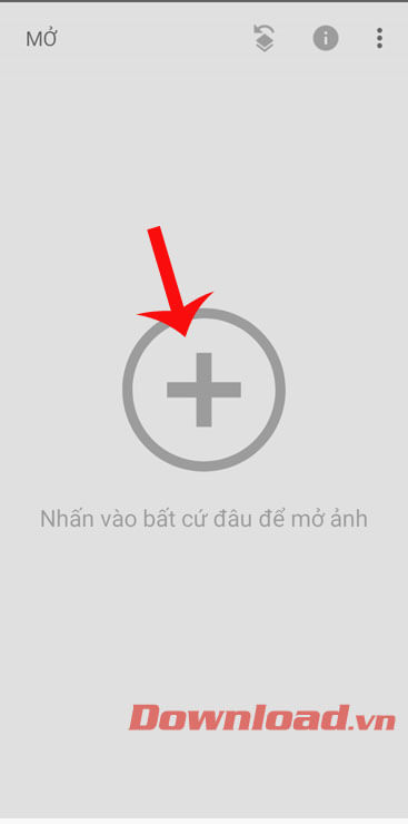 Nhấn vào dấu cộng 