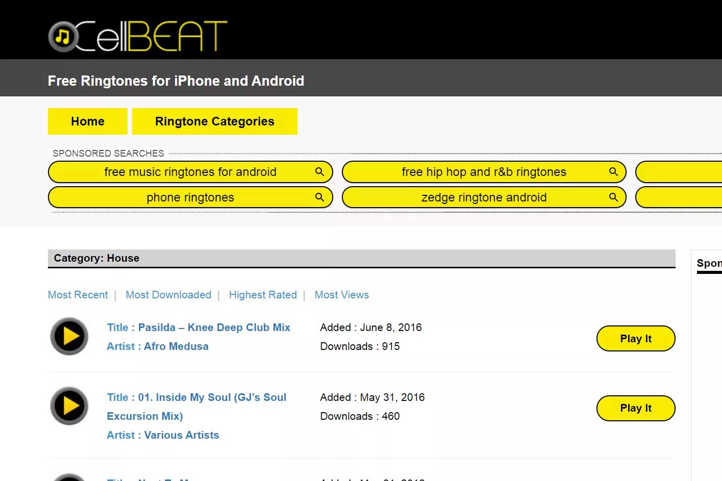 Web tải nhạc chuông miễn phí CellBeat