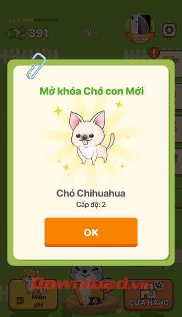 Chú chó sau khi được tạo mới