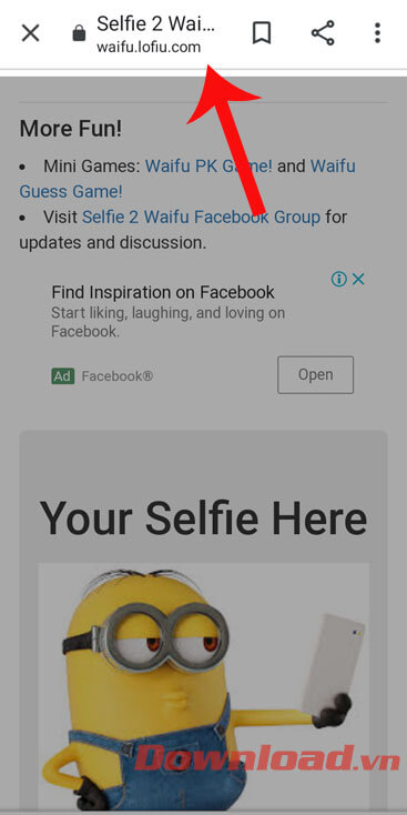 truy cập vào link trang web