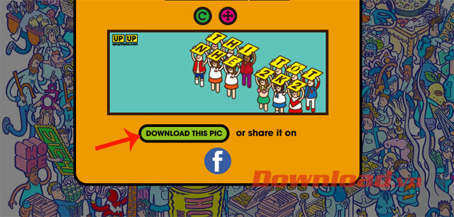 Nhấn vào nút Download this pic