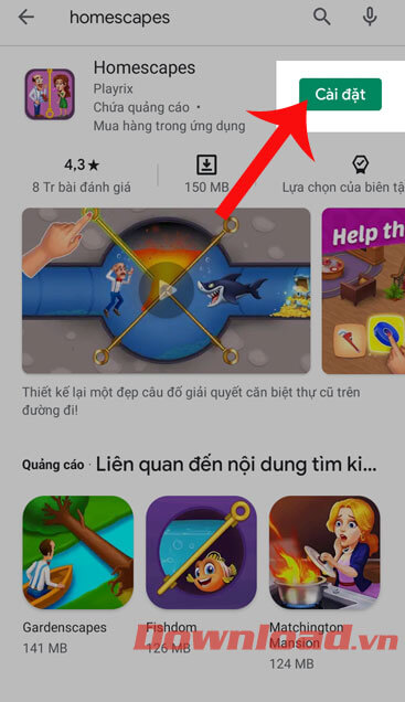 Nhấn nút Cài đặt