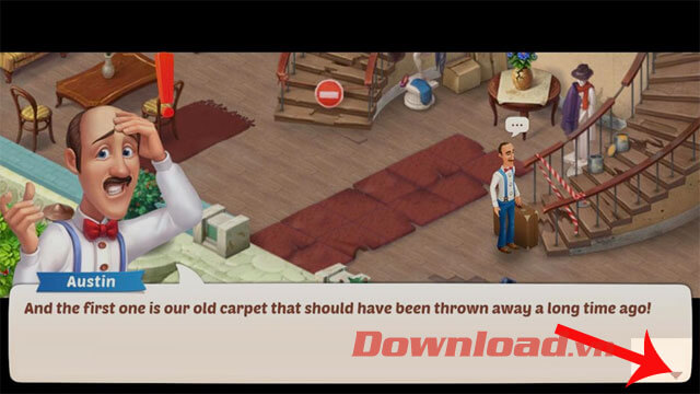 Nhấn vào hình tam giác