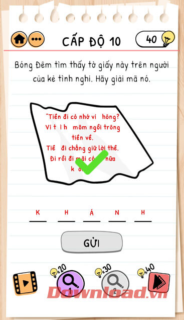 Đáp án câu 10
