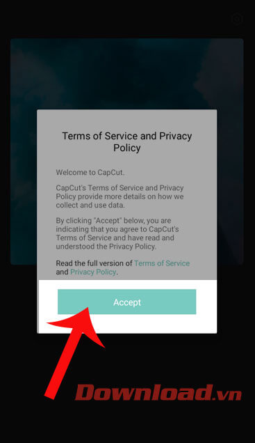 Nhấn vào nút Accept