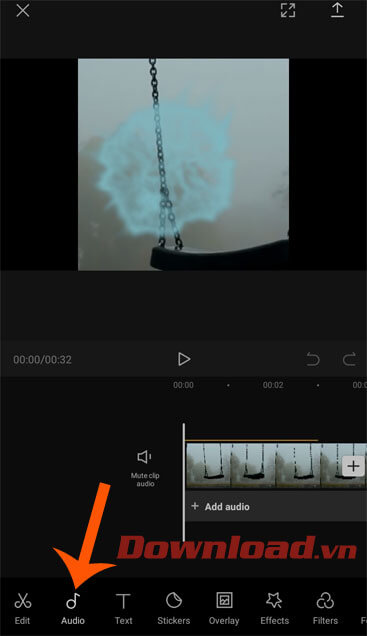 Nhấn vào mục Audio