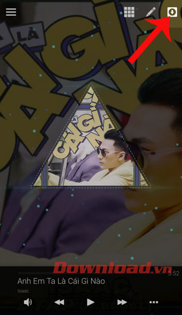 Nhấn vào biểu tượng tải xuống