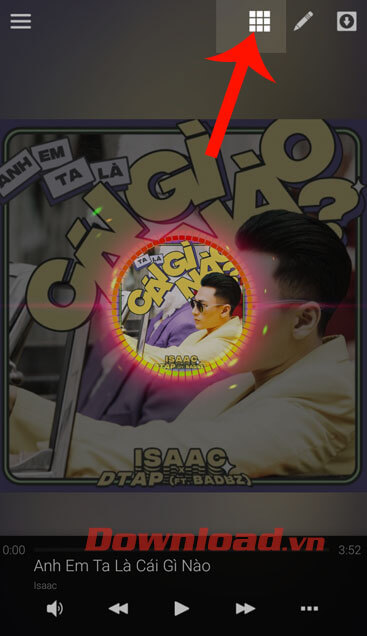 Nhấn vào biểu tượng ô vuông