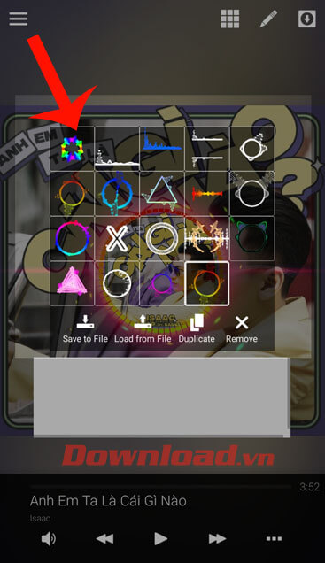 Chọn kiểu hiệu ứng