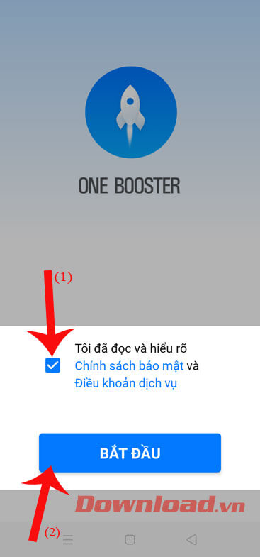 Nhấn nút Bắt đầu