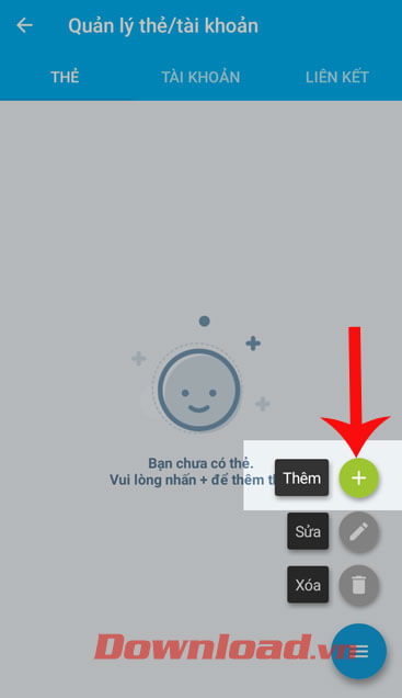 Nhấn vào biểu tượng dấu +