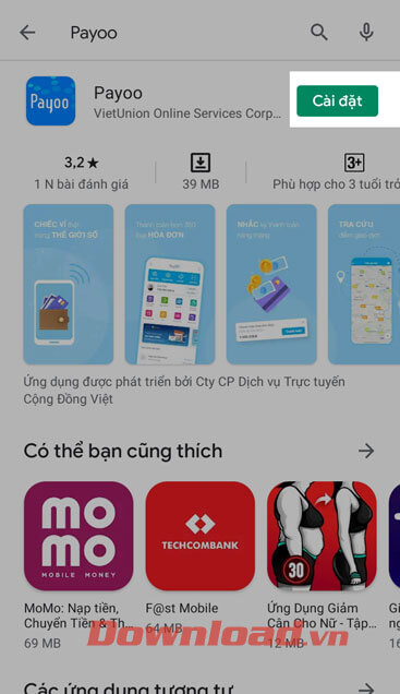 Nhấn nút Cài đặt