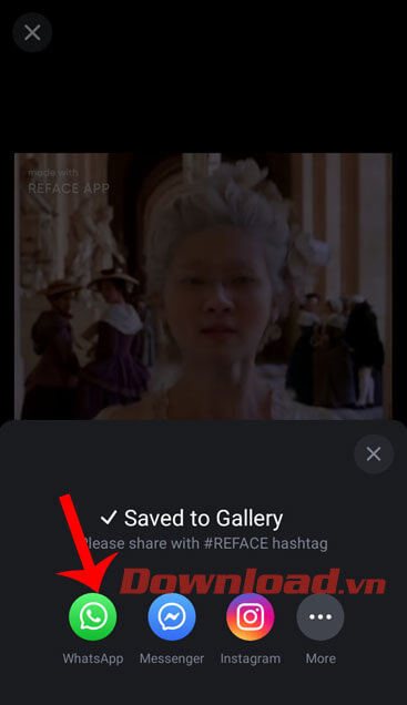 Video đã được lưu về điện thoại