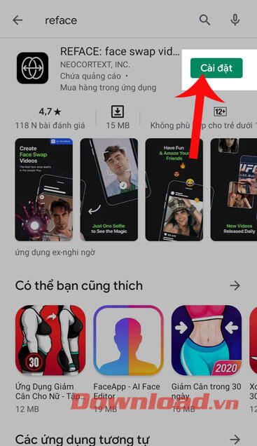 Nhấn nút Cài đặt