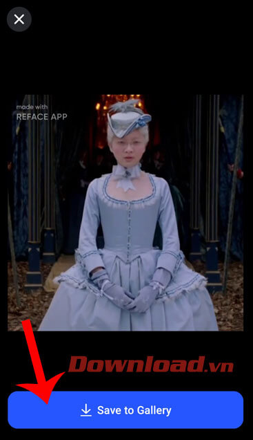 Nhấn vào nút Save to Gallery