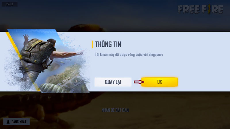 Chọn khu vực chơi game FF Max