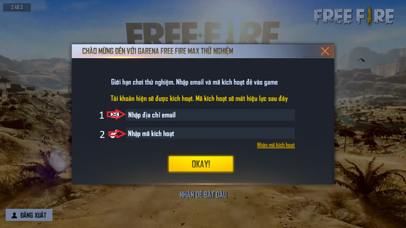 Đăng nhập Free Fire MAX.