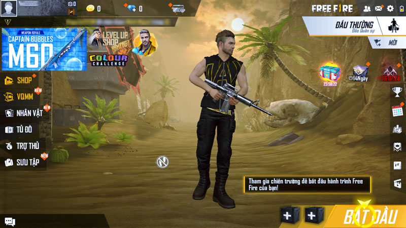 Giao diện Garena Free Fire MAX.