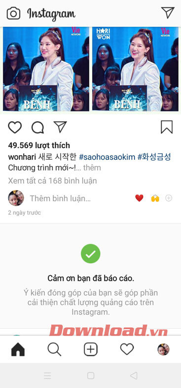 Quảng cáo đã được ẩn đi