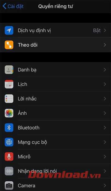 Ấn vào mục Theo dõi