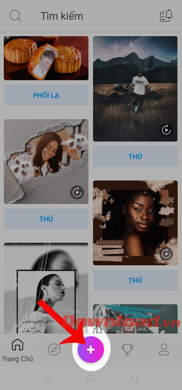Nhấn vào biểu tượng dấu +