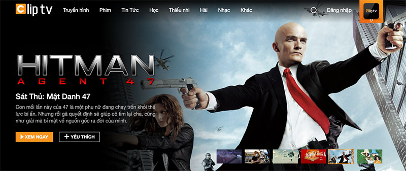 Giao diện trang chủ ClipTV.vn