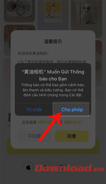 Nhấn nút Cho phép