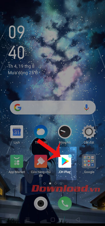 Mở kho ứng dụng Google Play